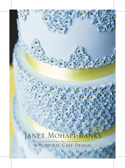 A6 Matt Laminated Flyers printed by Solopress for luxury cake designer Janet Mohapi-Banks