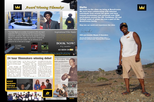 Solopress print the brochures for award winning TV documentary maker Wayne G Saunders