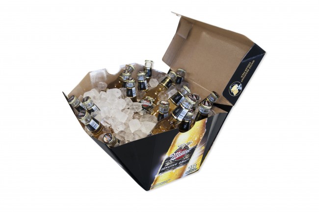 miller genuine draft cooler box packaging