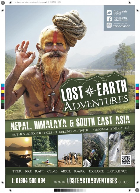 Lost Earth Adventures Asia travel poster