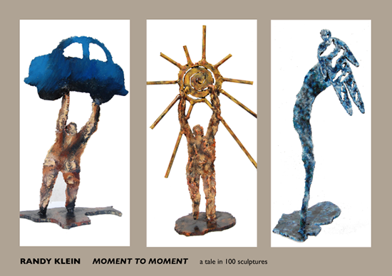 Sculpture and infamous artist Randy Klein examples of Moment To Moment sculptures