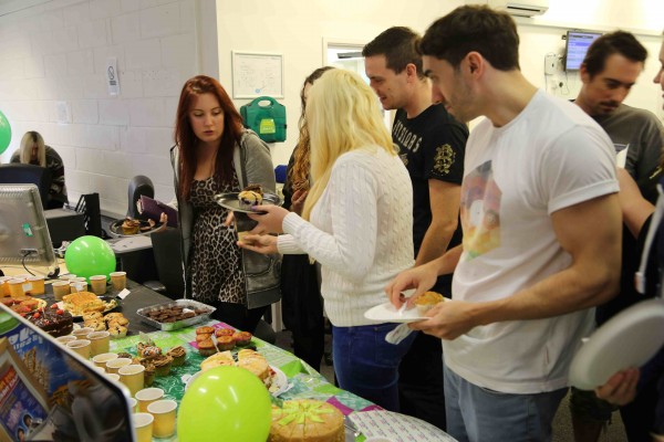 Cakes served at the solopress Macmillan coffee morning