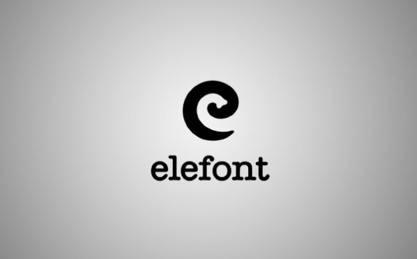 clever logo design Elefont