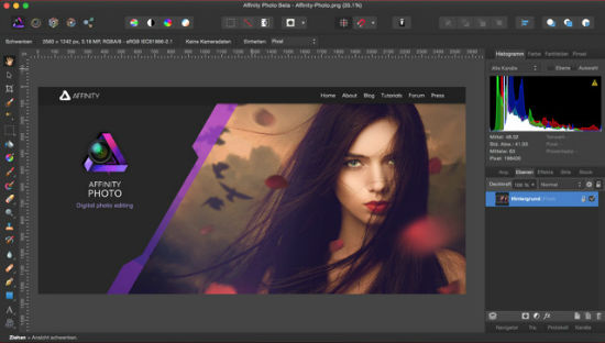 Affinity photo сравнение с photoshop