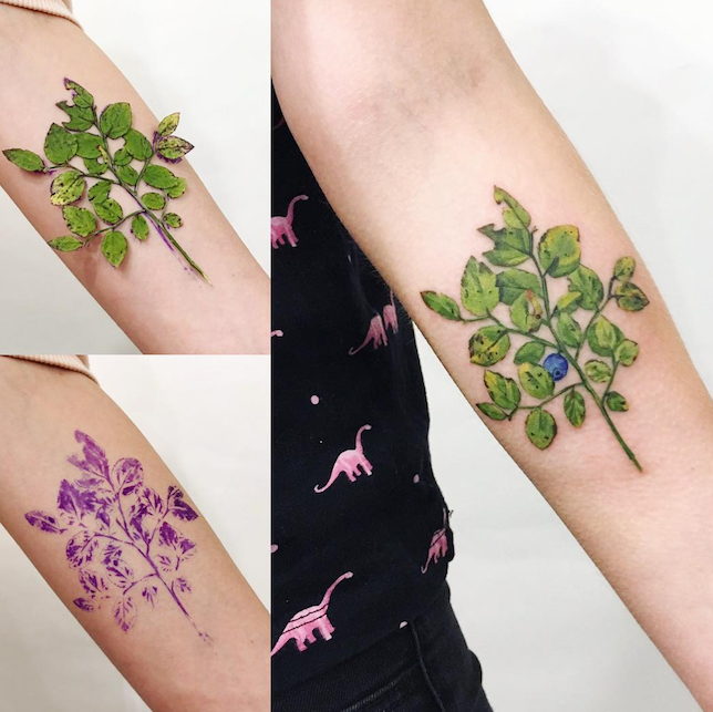 Neo Traditional Plant Tattoo | TikTok