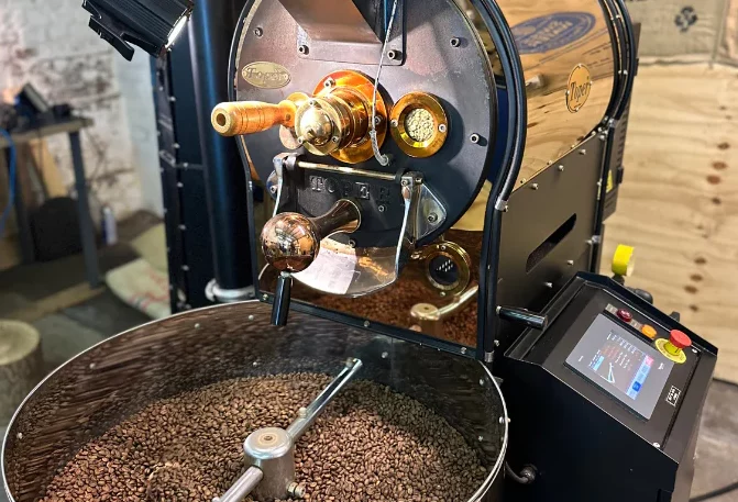 Roasting Beans at Little Fin Roastery